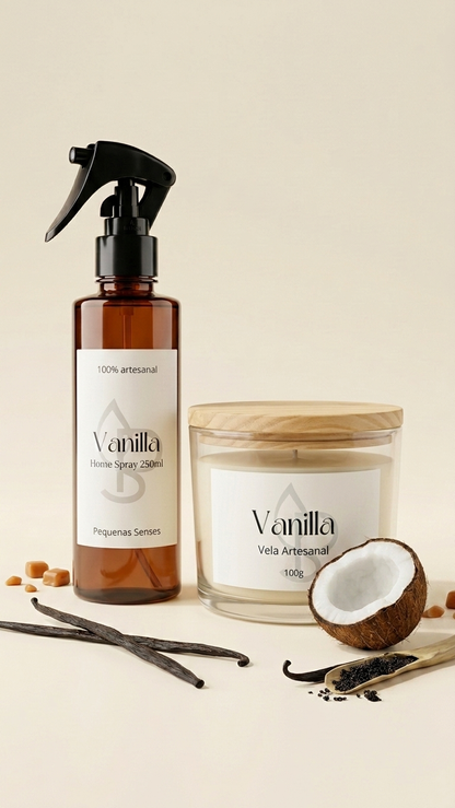 Combo Vanilla: Vela e Home Spray